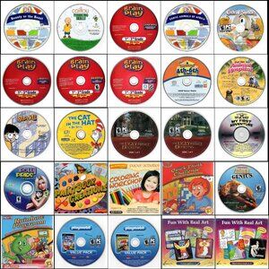 25 Vintage CD-ROM Kids Lot #9 (2007-2010)